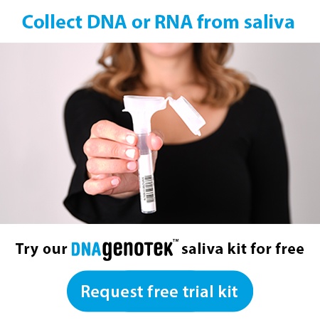 Try our DNA Genotek saliva kit for free